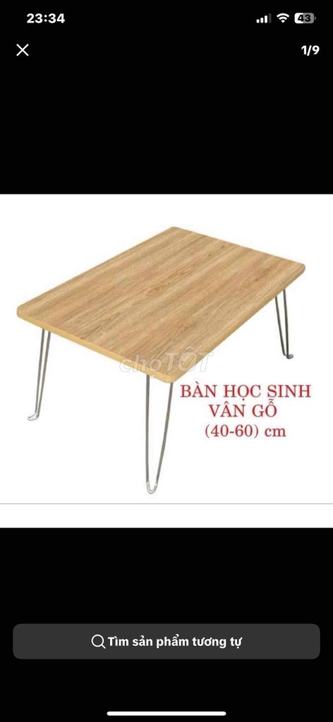 Bàn học vân gỗ 40x60 cm. Mua bán Bàn ghế tại Quận 11 Tp Hồ Chí Minh được đăng bởi Phương Nghi hình 1