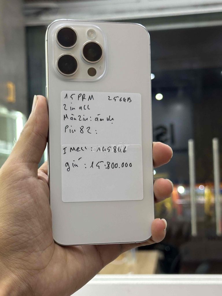 Apple iPhone 15 Pro Max 256GB Trắng Nguyên zin. Mua bán Điện thoại tại Quận 12 Tp Hồ Chí Minh được đăng bởi Sang Mobile hình 1