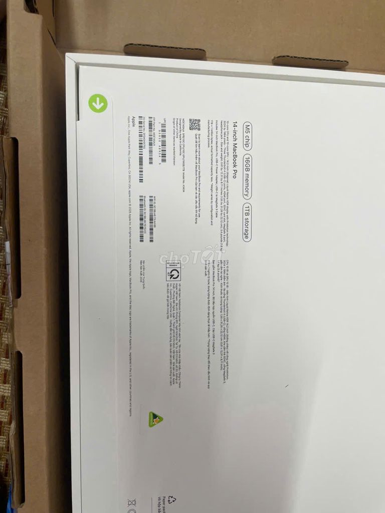 Apple MacBook Pro M5 14 inch 16GB/1TB. Mua bán Laptop tại Thành phố Vinh Nghệ An được đăng bởi Chung Lê Bá hình 1