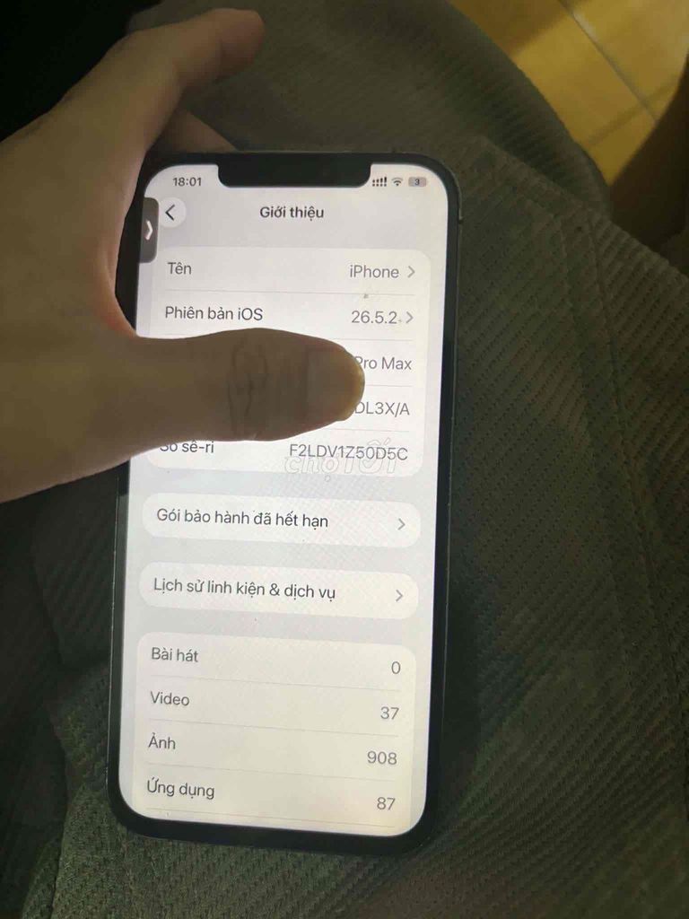 Apple iPhone 12 Pro Max 512GB icloud ẩn. Mua bán Điện thoại tại Quận 10 Tp Hồ Chí Minh được đăng bởi beemayy hình 1