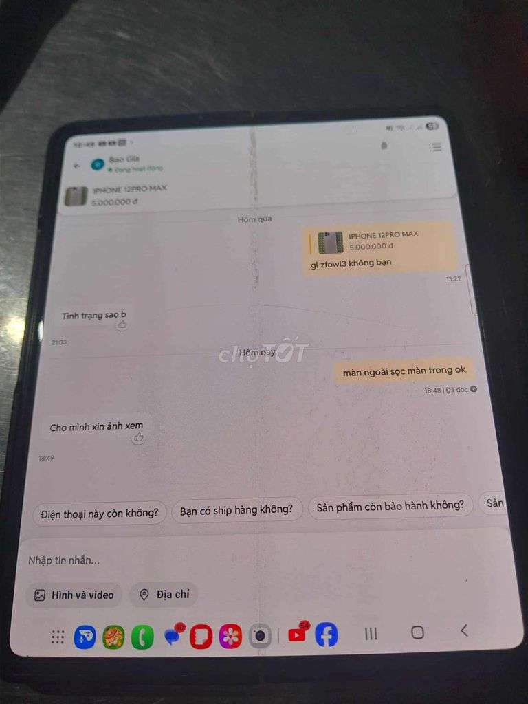 Samsung Galaxy Z Fold3 Đen 256GB - Đã dùng. Mua bán Điện thoại tại Huyện Xuân Trường Nam Định được đăng bởi Nguyễn Văn doanh hình 5