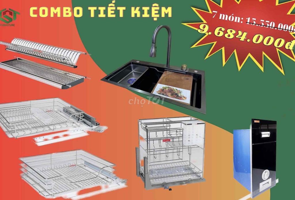 Phụ kiện bếp từ cơ bản đến cao cấp - combo 7 món