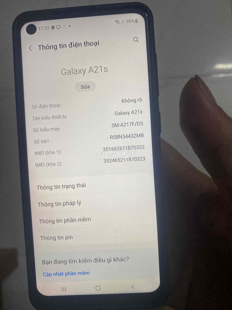 Samsung Galaxy A21s. Mua bán Điện thoại tại Quận Liên Chiểu Đà Nẵng được đăng bởi second hand hình 1