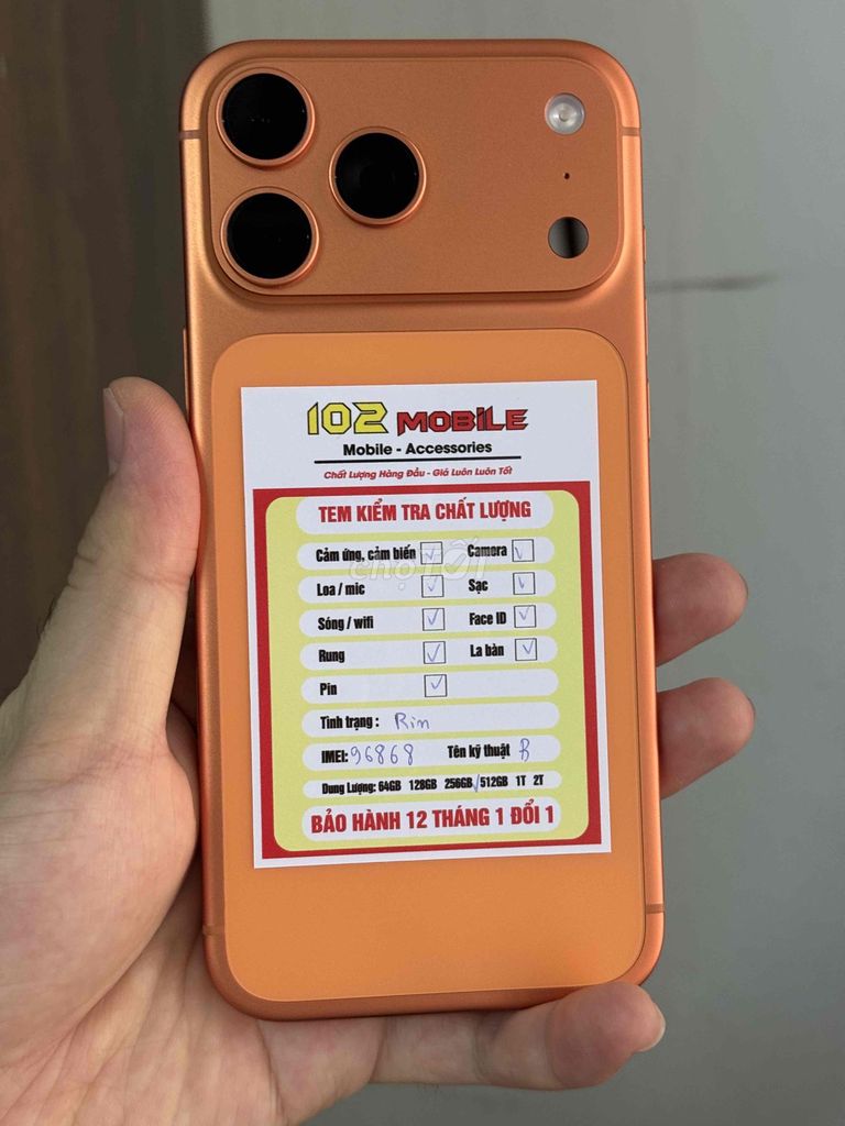 iPhone 17 Pro Max Cam VN chính hãng pin 100%. Mua bán Điện thoại tại Thành phố Buôn Ma Thuột Đắk Lắk được đăng bởi Nguyễn Hoàng hình 1