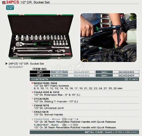 Bộ dụng cụ TOPTUL 24 chi tiết 1/2 inch. Mua bán Đồ chuyên dụng, Giống nuôi trồng tại Quận Hoàng Mai Hà Nội được đăng bởi Khang hình 1