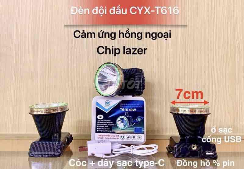 Đèn Đội Đầu Chip Lazer có Cảm Ứng Hồng Ngoại T616