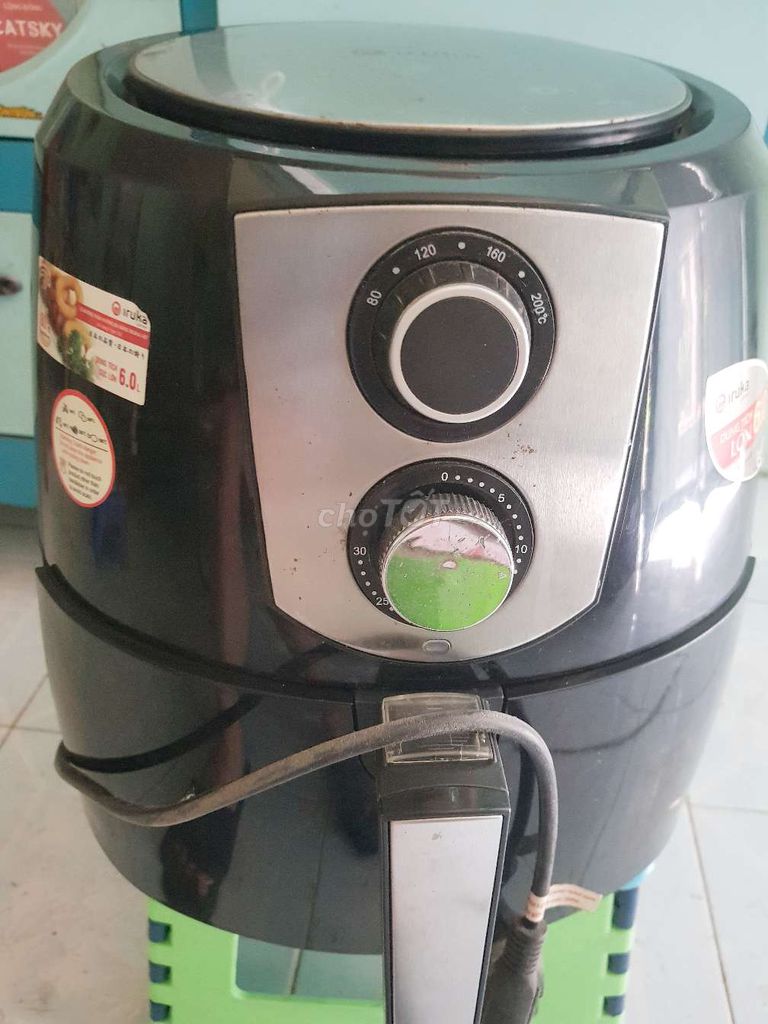 Nồi chiên không dầu Iruka 6L Đen. Mua bán Bếp, lò, đồ điện nhà bếp tại Quận 3 Tp Hồ Chí Minh được đăng bởi Chi Nguyễn  hình 1