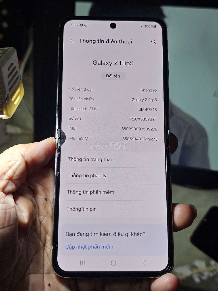  Galaxy Z Flip5 256GB zin toàn bộ giá rẻ . Mua bán Điện thoại tại Quận 8 Tp Hồ Chí Minh được đăng bởi Thiên Hòa mobile  hình 1