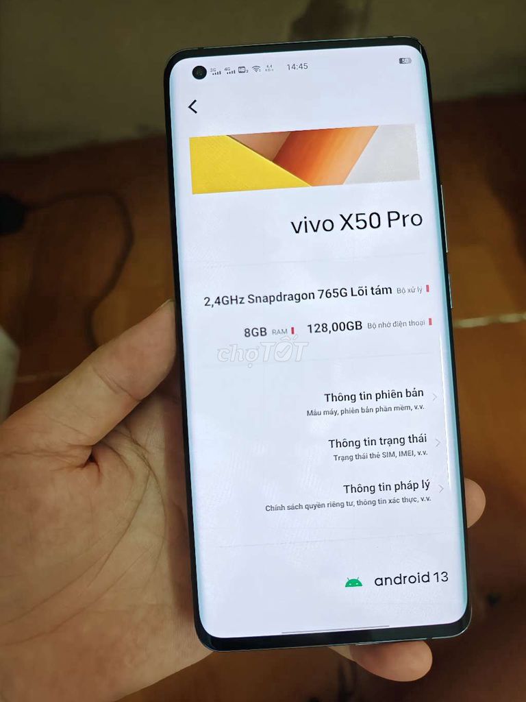 Vivo X50 Pro 8/128Gb đẹp