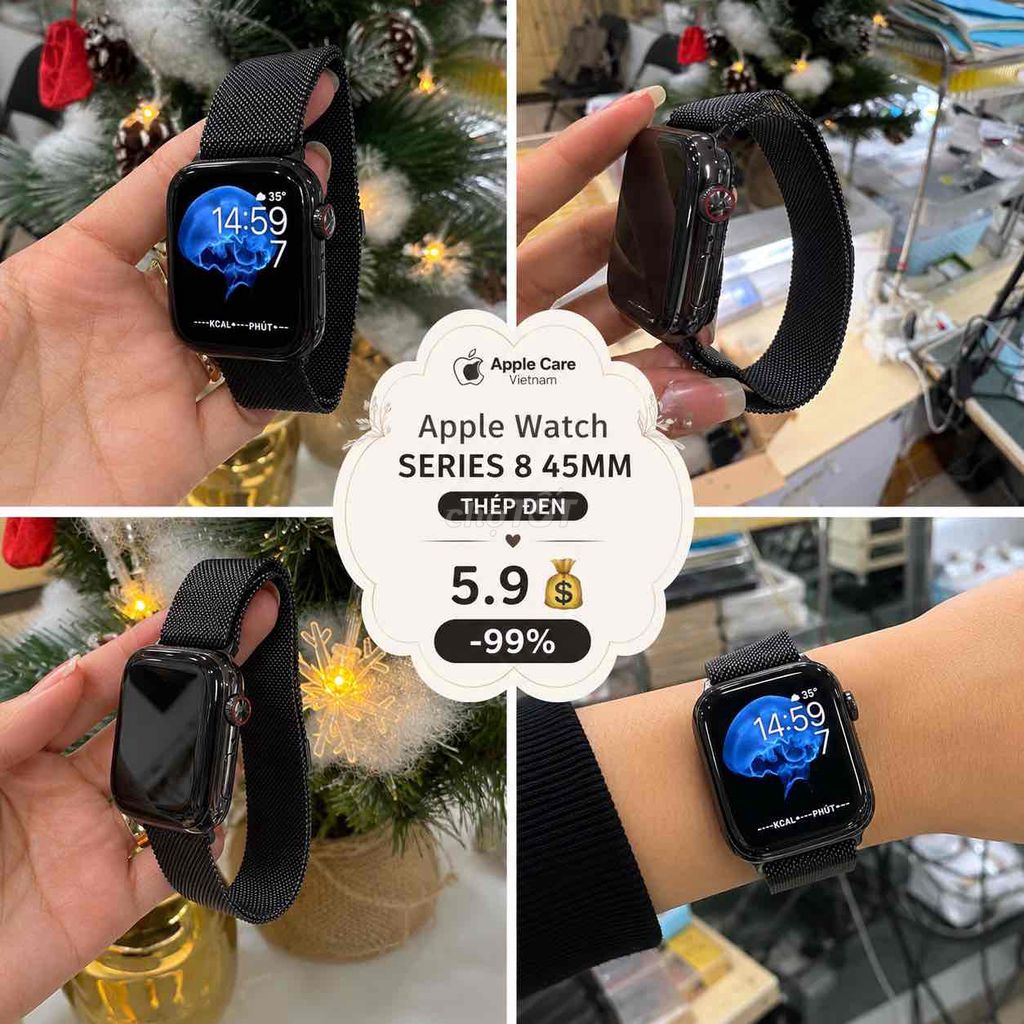 Apple Watch Series 8 Thép Đen 45mm. Mua bán Thiết bị đeo thông minh tại Quận 5 Tp Hồ Chí Minh được đăng bởi Apple Care Vietnam hình 1