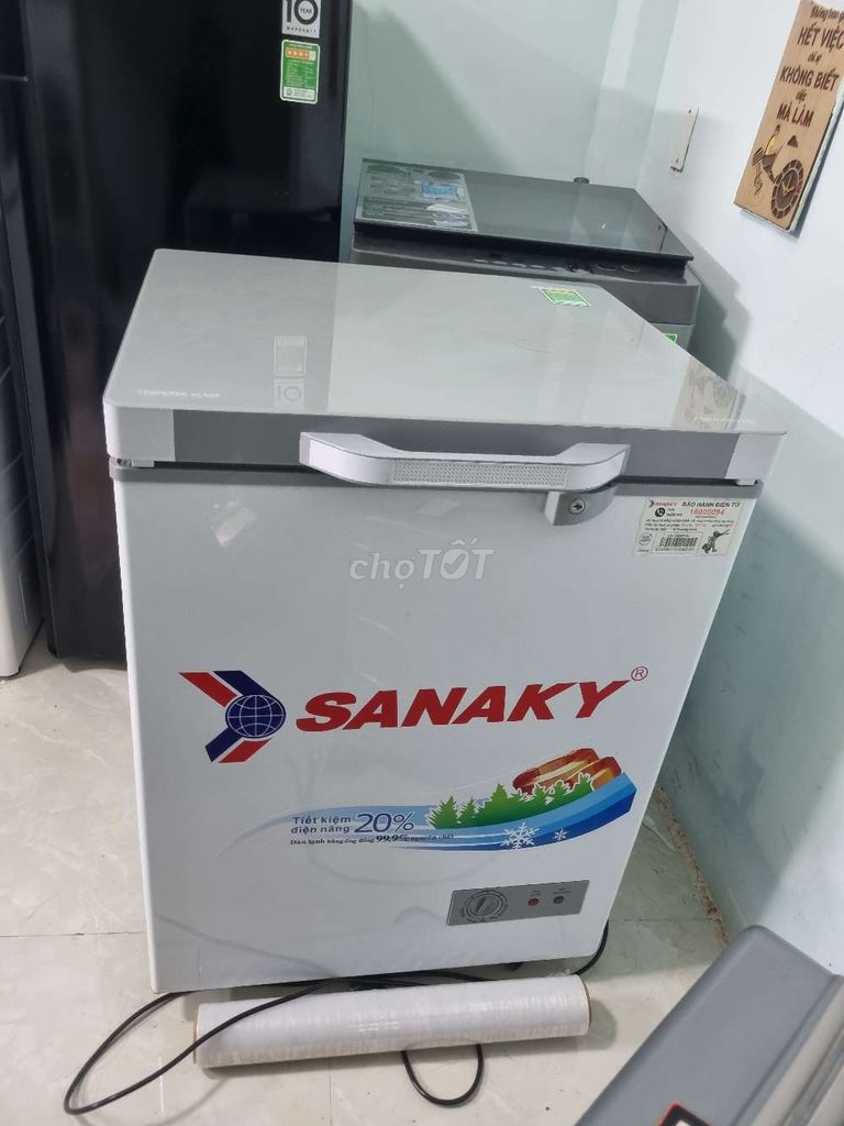 Thanh lý Tủ đông Sanaky 100L mặt kính zin 100%