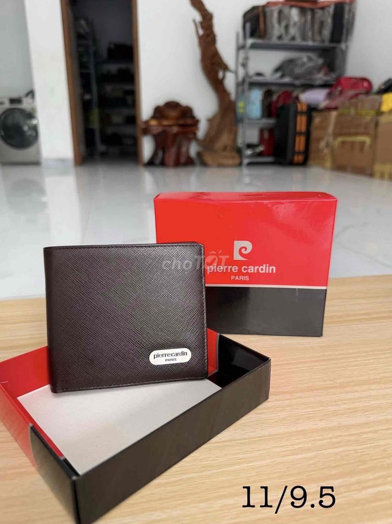 Ví da Pierre Cardin Nam Nâu 11x9.5 cm. Mua bán Túi xách tại Huyện Tân Phú Đồng Nai được đăng bởi Wang Andy hình 1