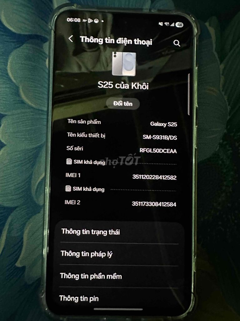 Samsung Galaxy S25 5G Trắng Như mới. Mua bán Điện thoại tại Quận Bình Tân Tp Hồ Chí Minh được đăng bởi Trương Quốc Khôi hình 1