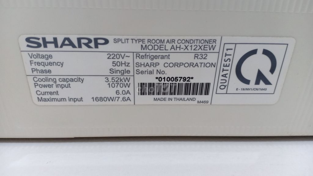 Máy lạnh Sharp Inverter 1.5 HP AH-X12XEW