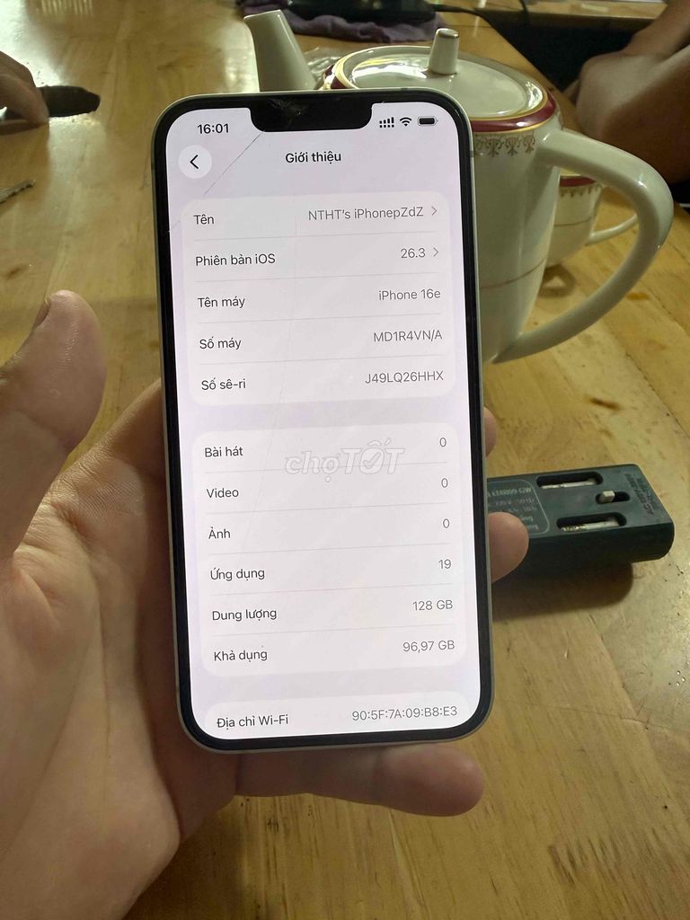 Apple iPhone 16E 128GB Trắng Việt Nam. Mua bán Điện thoại tại Quận Bình Thạnh Tp Hồ Chí Minh được đăng bởi Lương Quý hình 1
