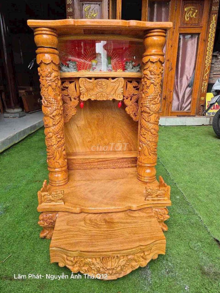 Bàn thờ Ông Địa Gỗ 1m07 x 68cm x 68cm Hộp đèn. Mua bán Nội thất, đồ gia dụng khác tại Quận 12 Tp Hồ Chí Minh được đăng bởi XƯỞNG GỖ LÂM PHÁT hình 1