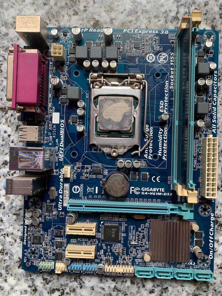 Mainboard Gigabyte H61DS2 G2030 4GB (3 thanh). Mua bán Linh kiện (RAM, Card...) tại Quận 12 Tp Hồ Chí Minh được đăng bởi Hoàng Gia hình 1