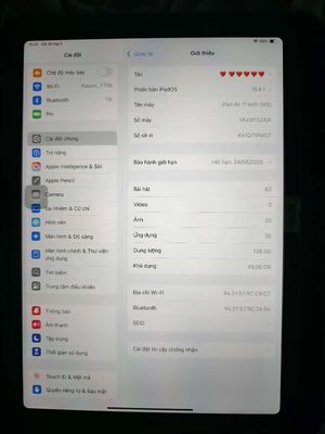 Ipad air M2 11inch wifi 128Gb. Mua bán Máy tính bảng tại Thành phố Thái Bình Thái Bình được đăng bởi Soldier