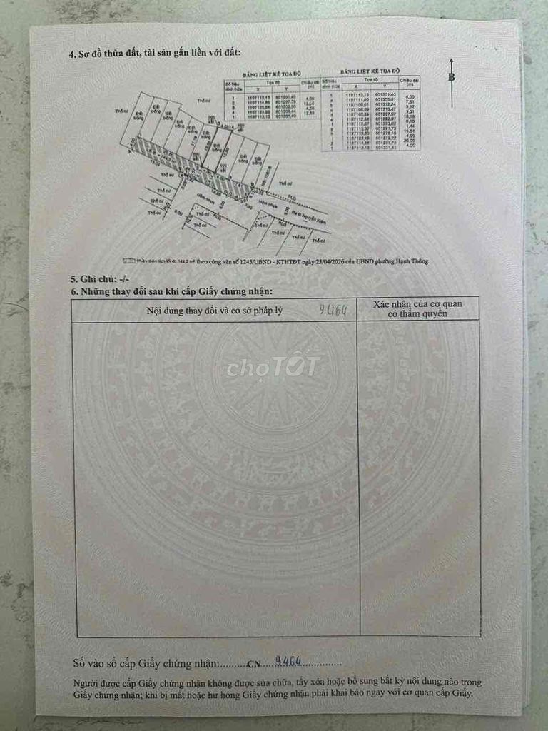 BÁN LÔ ĐẤT CHÍNH CHỦ HẺM XE HƠI VỊ TRÍ 1001/8 NGUYỄN KIỆM, P03, GÒ VÂP