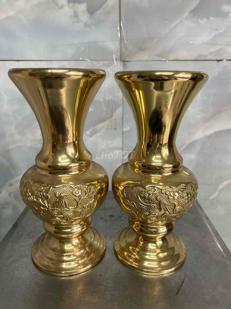 Lọ hoa đồng trang trí nhà cửa 23cm. Mua bán Cây cảnh, đồ trang trí tại Quận Phú Nhuận Tp Hồ Chí Minh được đăng bởi Khanh ly hình 1
