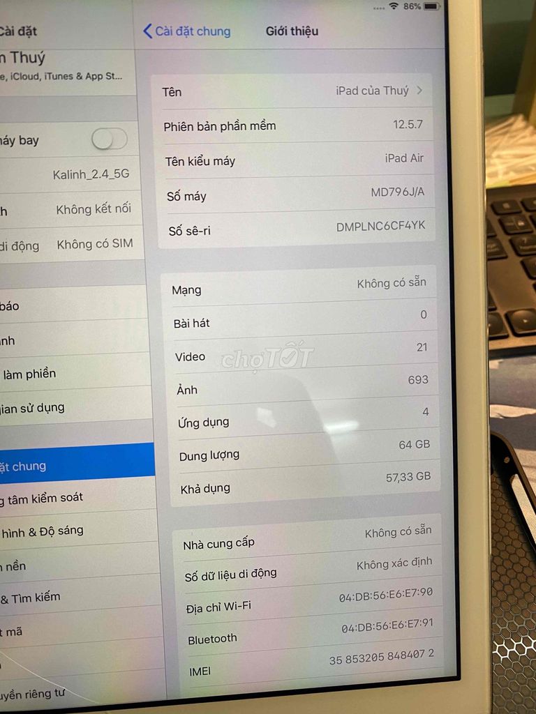 Ipad Air 1 64G zin jack đẹp sạch ít dùng. Mua bán Máy tính bảng tại Quận Gò Vấp Tp Hồ Chí Minh được đăng bởi Việt Anh hình 6