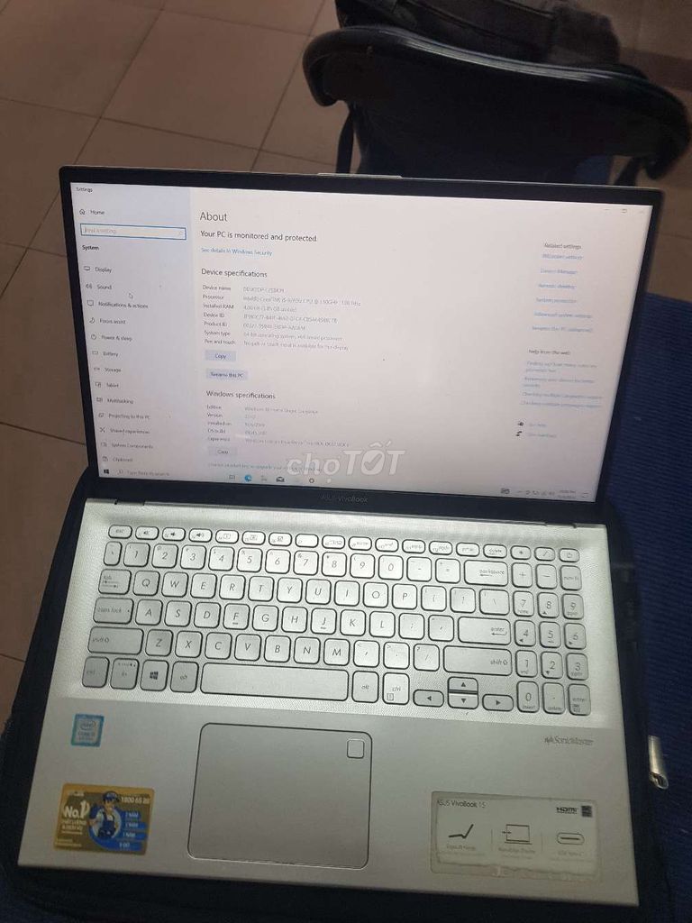 Asus A512 i5-8265U 15 inch 4GB/180GB. Mua bán Laptop tại Quận Tân Phú Tp Hồ Chí Minh được đăng bởi Lơi hình 1