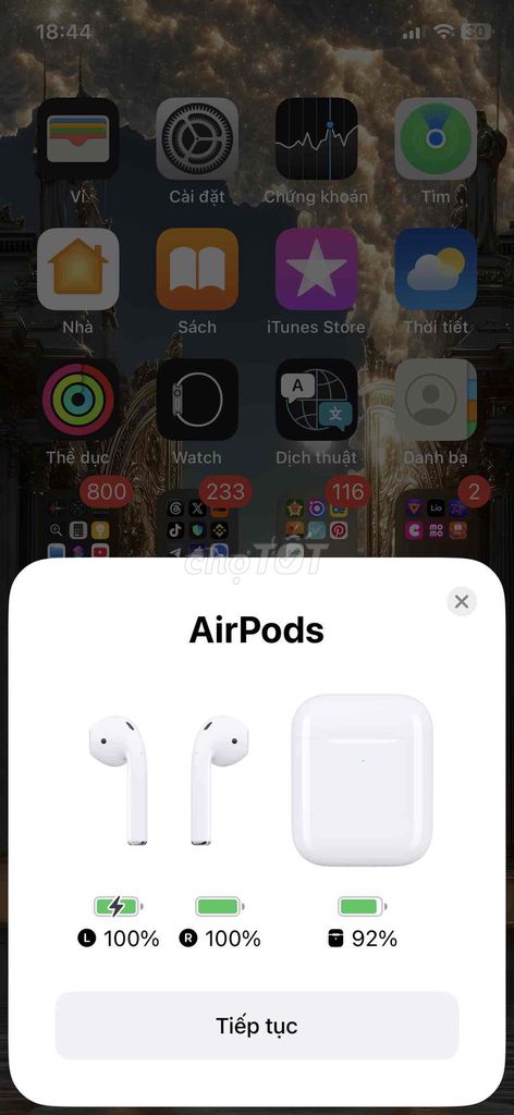 Tai nghe không dây Apple AirPods 2 Trắng. Mua bán Tivi, Âm thanh tại Huyện Hóc Môn Tp Hồ Chí Minh được đăng bởi phạm quang huy hình 1