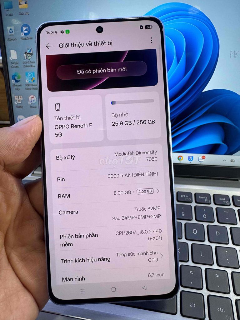 Oppo Reno 11F 5G 8GB/256GB Tím. Mua bán Điện thoại tại Quận 6 Tp Hồ Chí Minh được đăng bởi QUỐC THIÊN BÁN GÓP 0 ĐỒNG  hình 1
