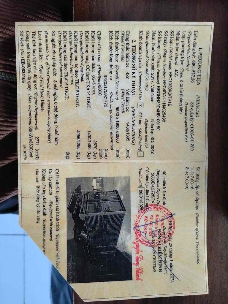 Jac VÀNG 2017, máy cơ, xe cực zin, chạy cực bền. Mua bán Xe tải, xe ben tại Quận Cái Răng Cần Thơ được đăng bởi ÔTÔ TRẦN BẢO hình 9