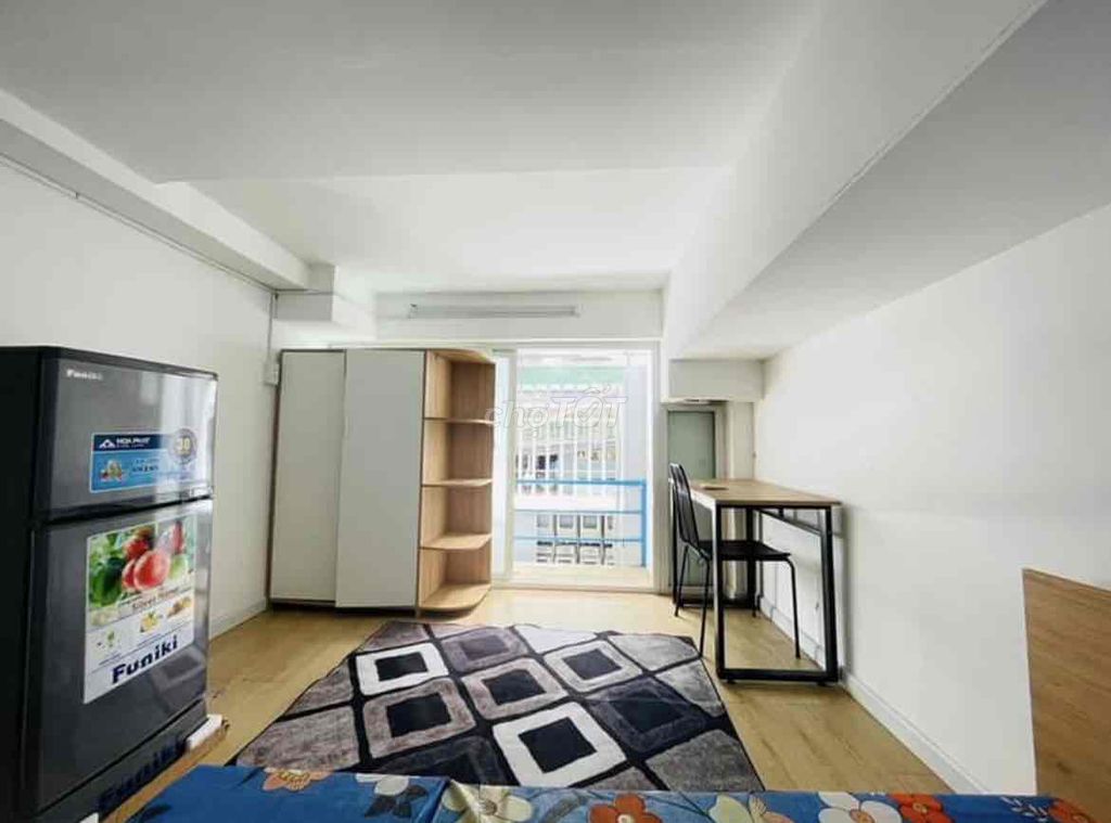 Studio 15m2 -  Ban Công - Full Nội Thất Cơ Bản