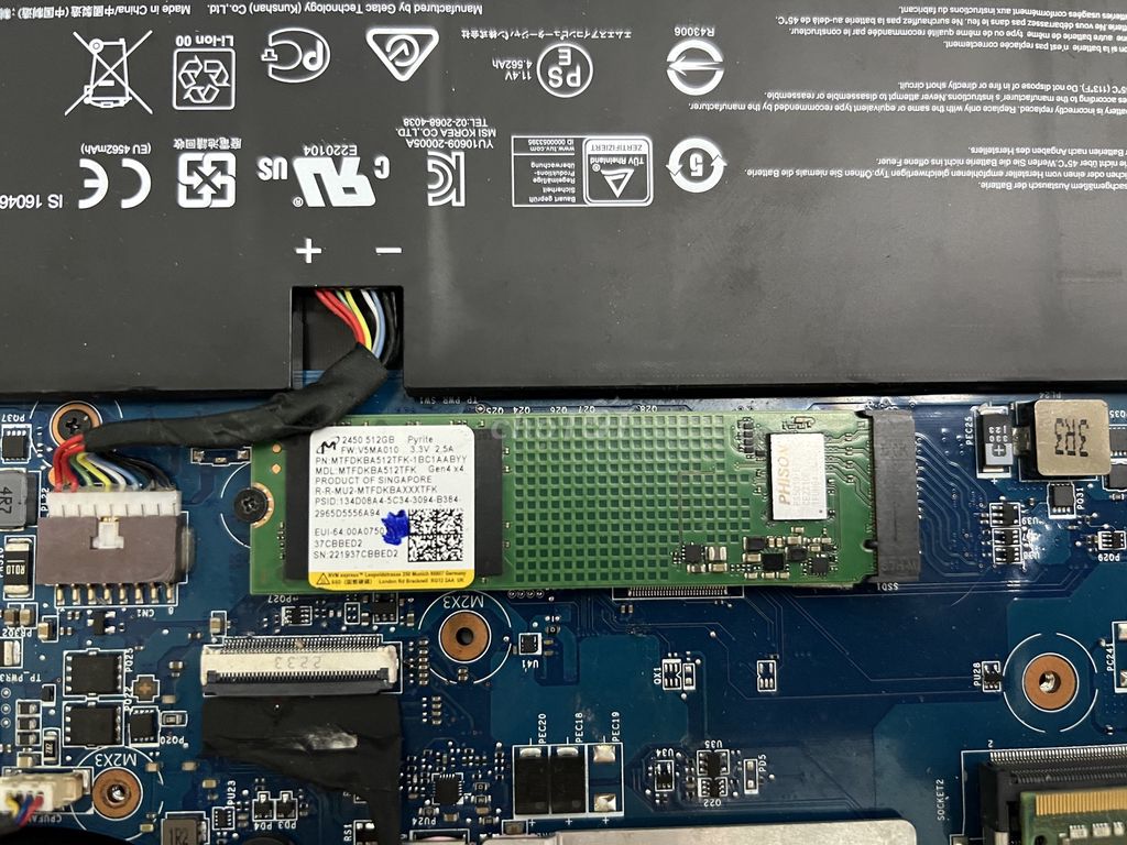SSD Micron 2450 512G đẹp. Mua bán Linh kiện (RAM, Card...) tại Quận Tây Hồ Hà Nội được đăng bởi MayTinhGiaReHaNoi hình 1