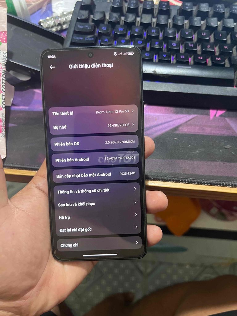 Xiaomi Redmi Note 13 Pro 5G 256GB Đen. Mua bán Điện thoại tại Thành phố Ngã Bảy Hậu Giang được đăng bởi Bờm hình 1