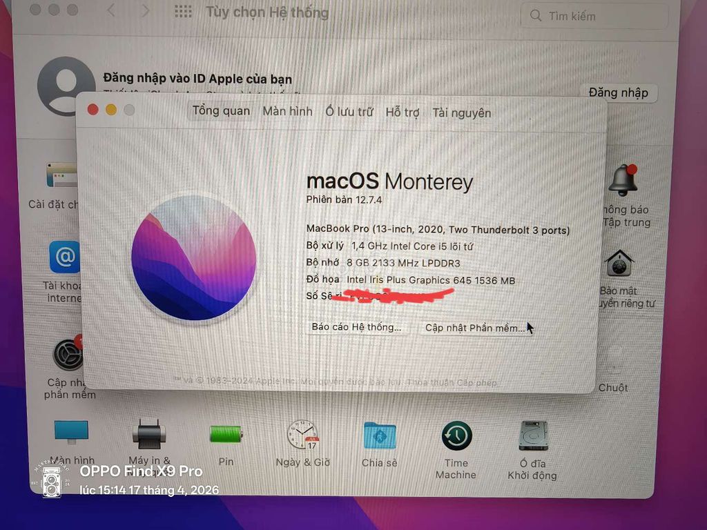 Apple MacBook Pro 13-inch 2020 Bạc. Mua bán Laptop tại Huyện Đông Anh Hà Nội được đăng bởi Hùng Tô Văn hình 1