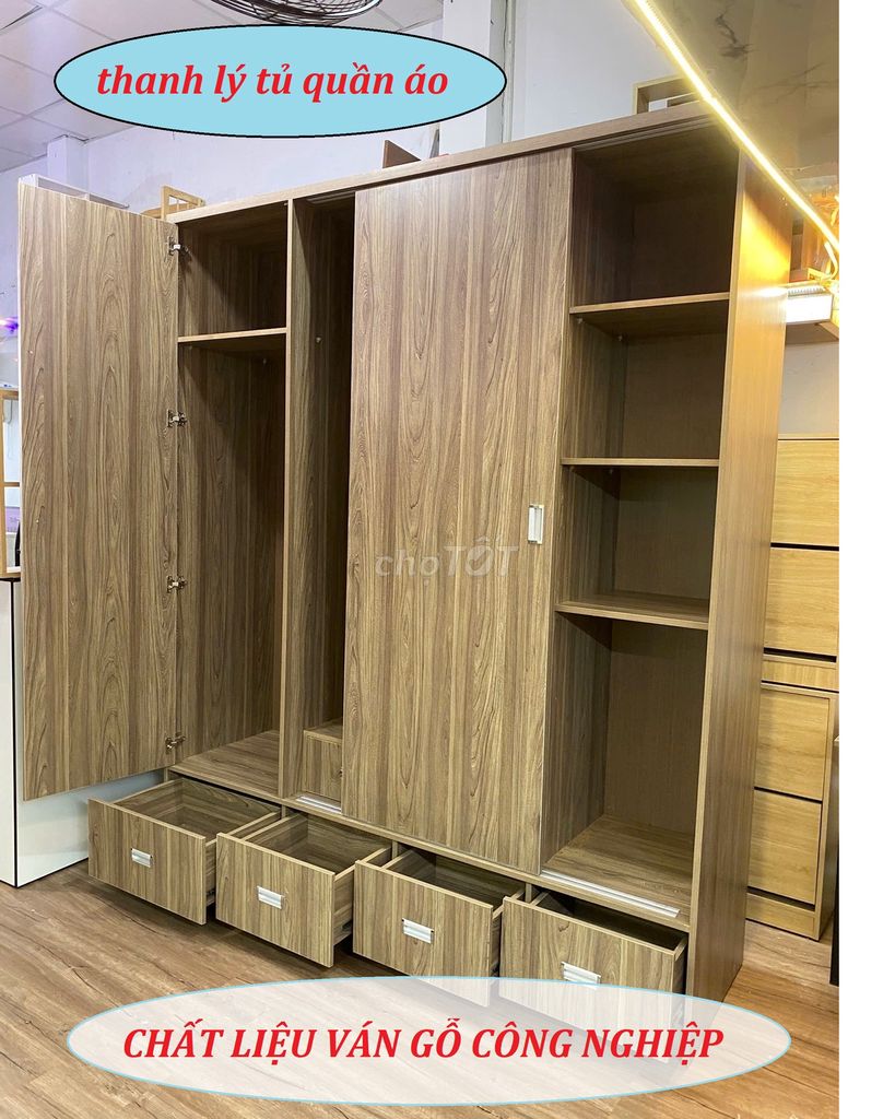 THANH LÝ TỦ ÁO 200X240X60CM GIÁ TỐT TẠI TPHCM . Mua bán Tủ, kệ gia đình tại Quận Gò Vấp Tp Hồ Chí Minh được đăng bởi  NỘI THẤT GIÁ XƯỞNG TPHCM hình 1