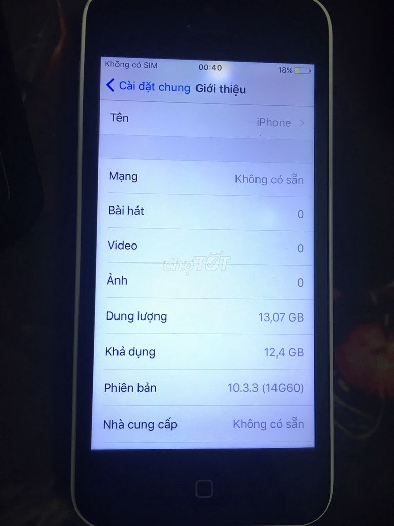 0868253403 - iPhone 5C Trắng - 16GB Quốc Tế - iOS 10.3.3