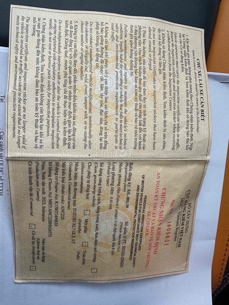 Suzuki XL 7 2023 1.5 AT - 80000 km. Mua bán Ô tô tại Quận Bình Thạnh Tp Hồ Chí Minh được đăng bởi Tuấn hình 13