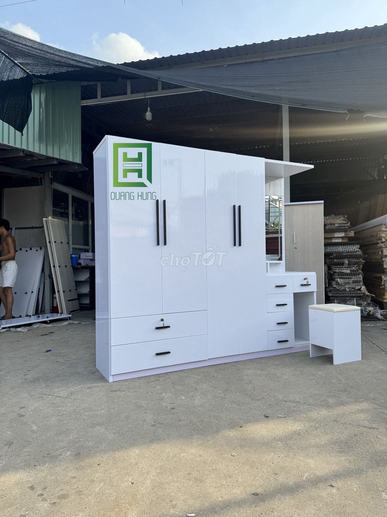 Tủ quần áo Quang Hùng Nhựa Đài Loan Trắng 1m8x2m. Mua bán Tủ, kệ gia đình tại Thành phố Thủ Đức Tp Hồ Chí Minh được đăng bởi Nội Thất Quang Hùng hình 1