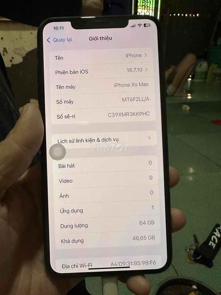 Apple iPhone Xs Max 64GB Đen 100%. Mua bán Điện thoại tại Quận 8 Tp Hồ Chí Minh được đăng bởi Hung hình 1