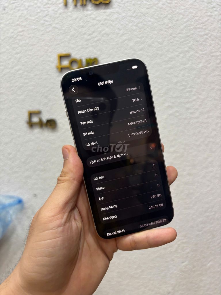 Apple iPhone 14  256GB Đã sử dụng. Mua bán Điện thoại tại Quận Bắc Từ Liêm Hà Nội được đăng bởi Cửa hàng Bính Táo hình 1