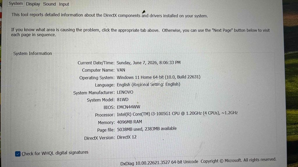 Lenovo IdeaPad 3 i3-1005G1 4GB. Mua bán Laptop tại Thành phố Bắc Ninh Bắc Ninh được đăng bởi Shop Thanh Lý hình 1