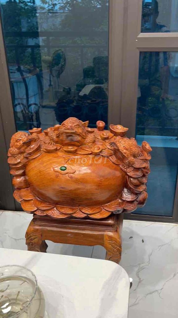 Tượng gỗ Cóc ngậm tiền Gỗ tự nhiên. Mua bán Đồ sưu tầm, đồ cổ tại Quận Hồng Bàng Hải Phòng được đăng bởi phạm ngọc túy hình 1