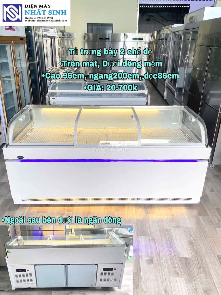 Tủ trưng bày thịt - chả Oucboll SCD-2000ZL-456 lít. Mua bán Tủ lạnh tại Thành phố Rạch Giá Kiên Giang được đăng bởi Tien Nguyen hình 1