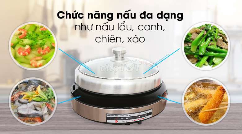 Nồi lẩu điện sunhouse tặng kèm máy xay thái mini