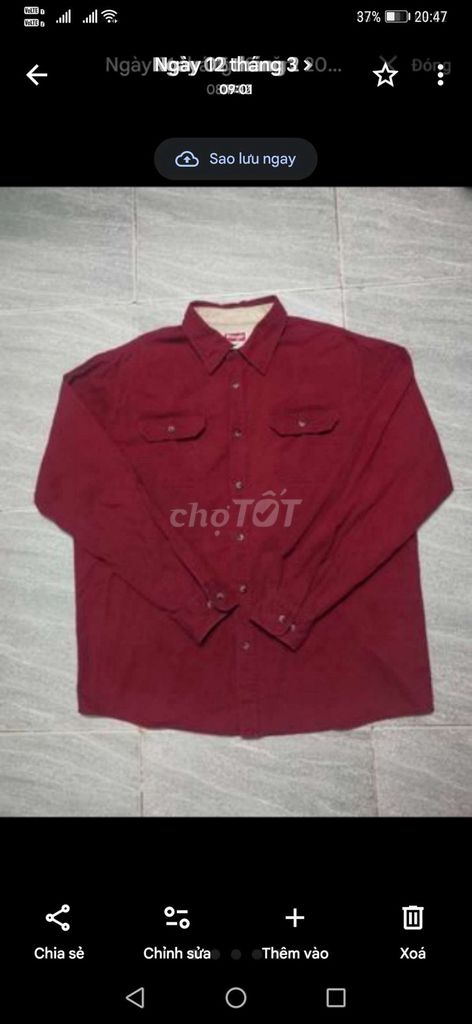 Áo khoác kaki Wrangler Custom Vin90s Cotton size L. Mua bán Quần áo tại Quận Gò Vấp Tp Hồ Chí Minh được đăng bởi Hàng 2handsgood hình 1