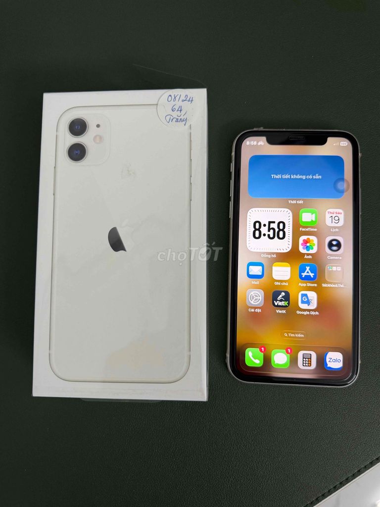 Apple iPhone 11 64GB Trắng Như mới. Mua bán Điện thoại tại Thành phố Sóc Trăng Sóc Trăng được đăng bởi Quansmil hình 1