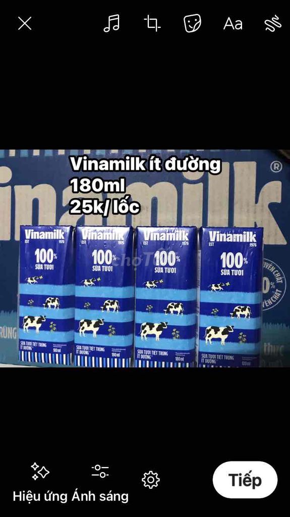 Sữa tươi Vinamilk 110ml thùng 12 lốc