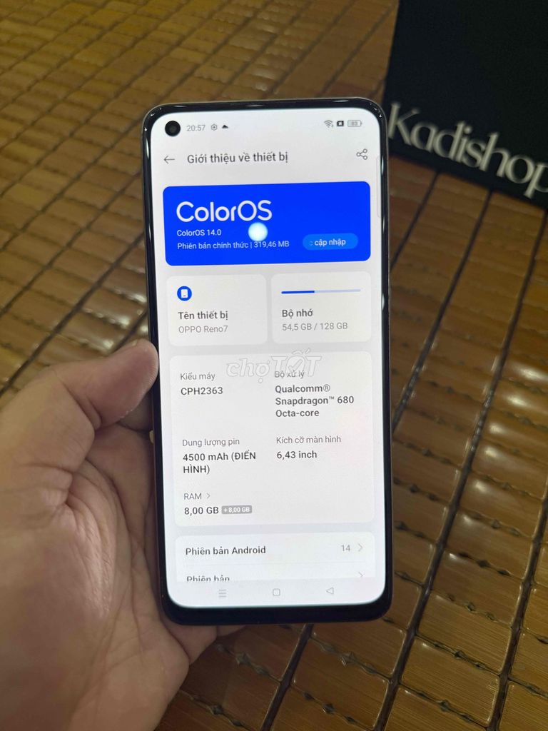 OPPO Reno7 128GB Vàng. Mua bán Điện thoại tại Quận Liên Chiểu Đà Nẵng được đăng bởi Văn Khoa hình 1