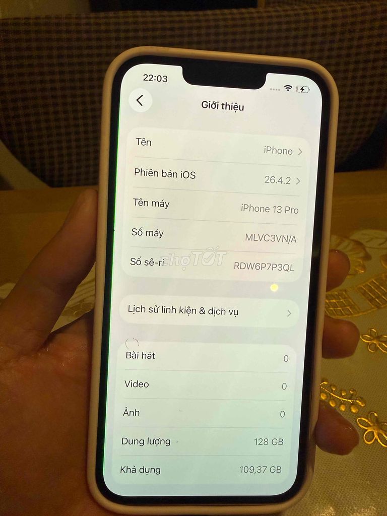 iPhone 13 Pro 128GB Việt Nam Màn sọc. Mua bán Điện thoại tại Quận Hà Đông Hà Nội được đăng bởi Trung Bất Động Sản hình 1