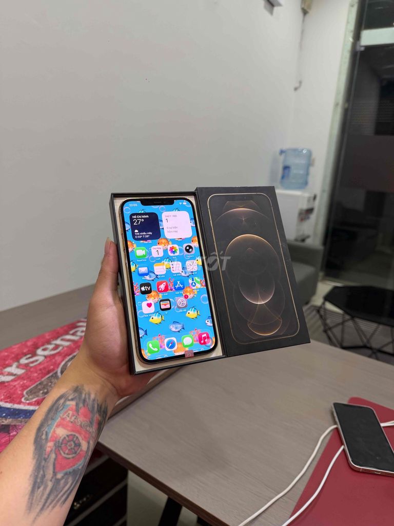 Apple iPhone 12 Pro Max QTE 128GB Zin Đẹp 99% Full. Mua bán Điện thoại tại Quận Cầu Giấy Hà Nội được đăng bởi Trung Kiên Trả Góp Bao Nợ Xấu hình 1