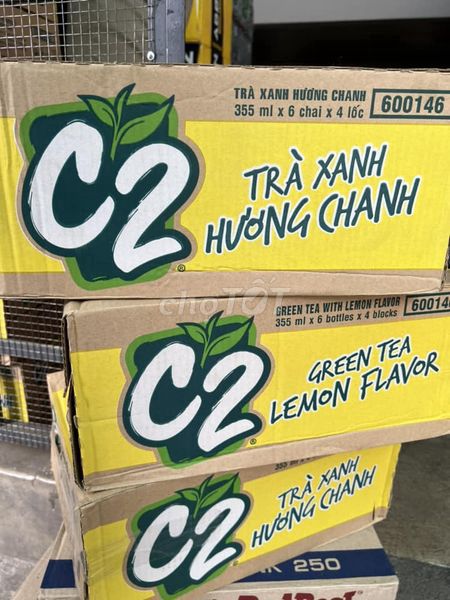 Thùng 24 Chai Trà Xanh C2 Hương Chanh 355ml